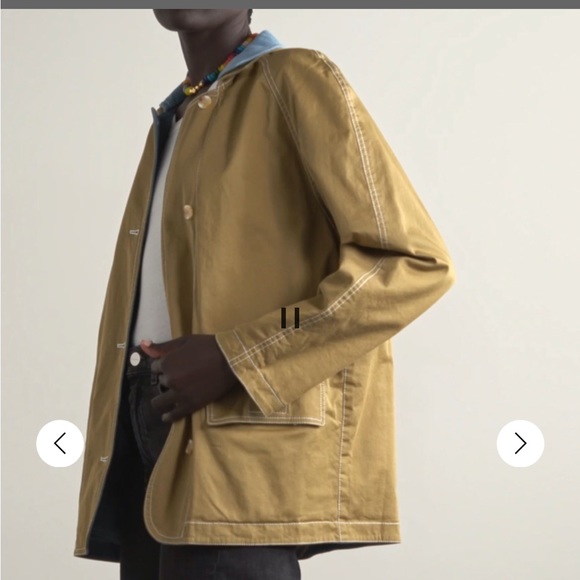 STAUD Yellowstone reversible cotton-blend twill and chambray jacket Size Small - Picture 5 of 15